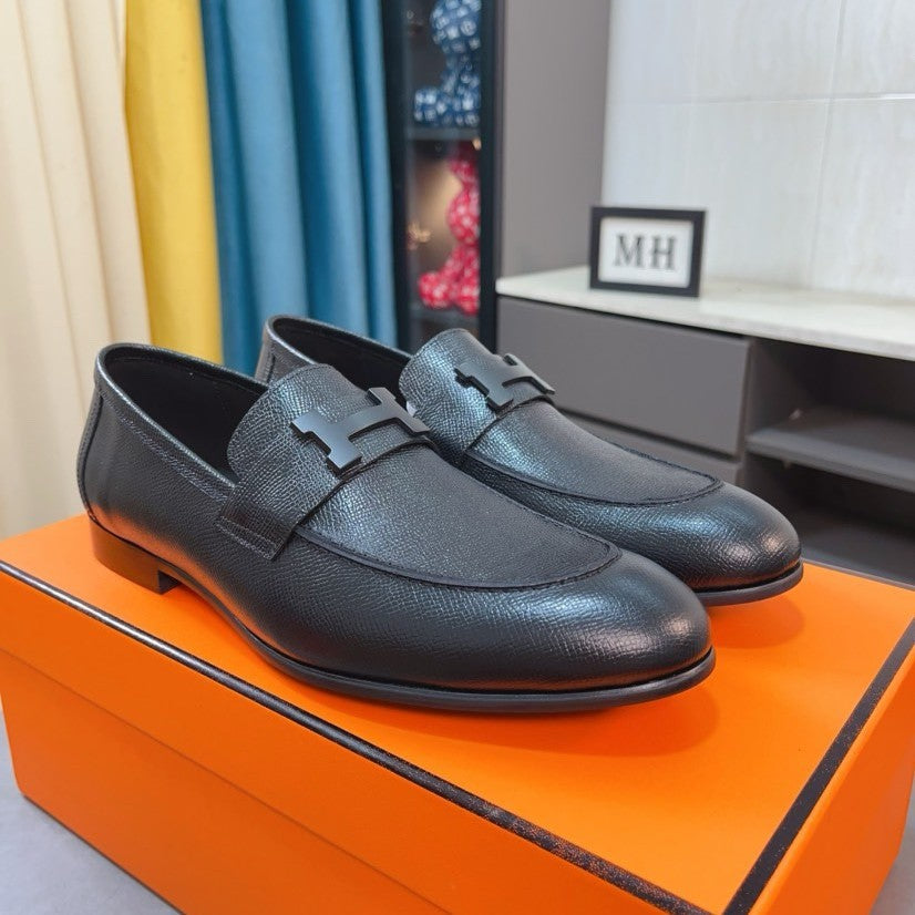 HM Paris Loafer Men Black Calfskin 480013