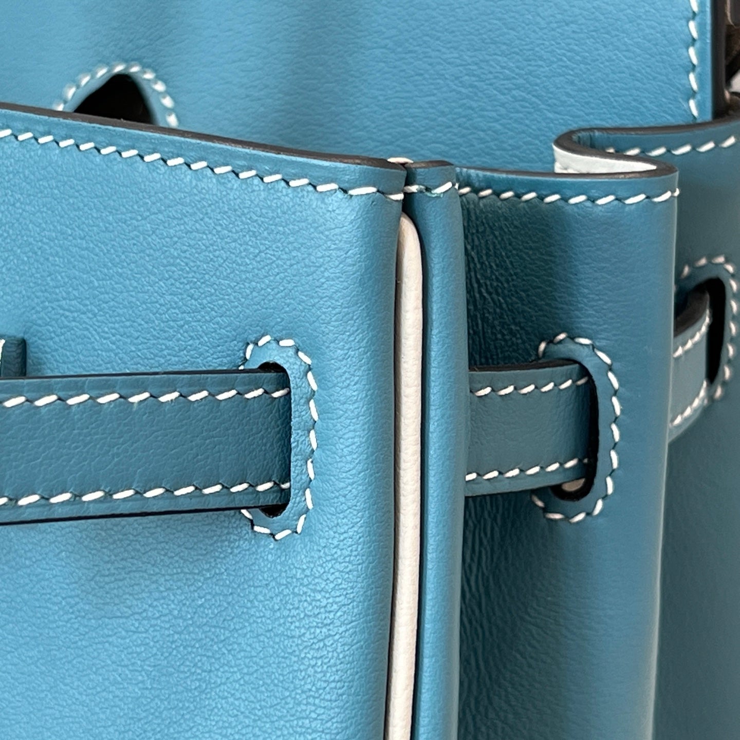 HM Birkin 𝟐𝟓 𝐒𝐰𝐢𝐟𝐭 Blue & Pearl Gray Cowhide  Grayiver Hardware (25day to produce) 270223