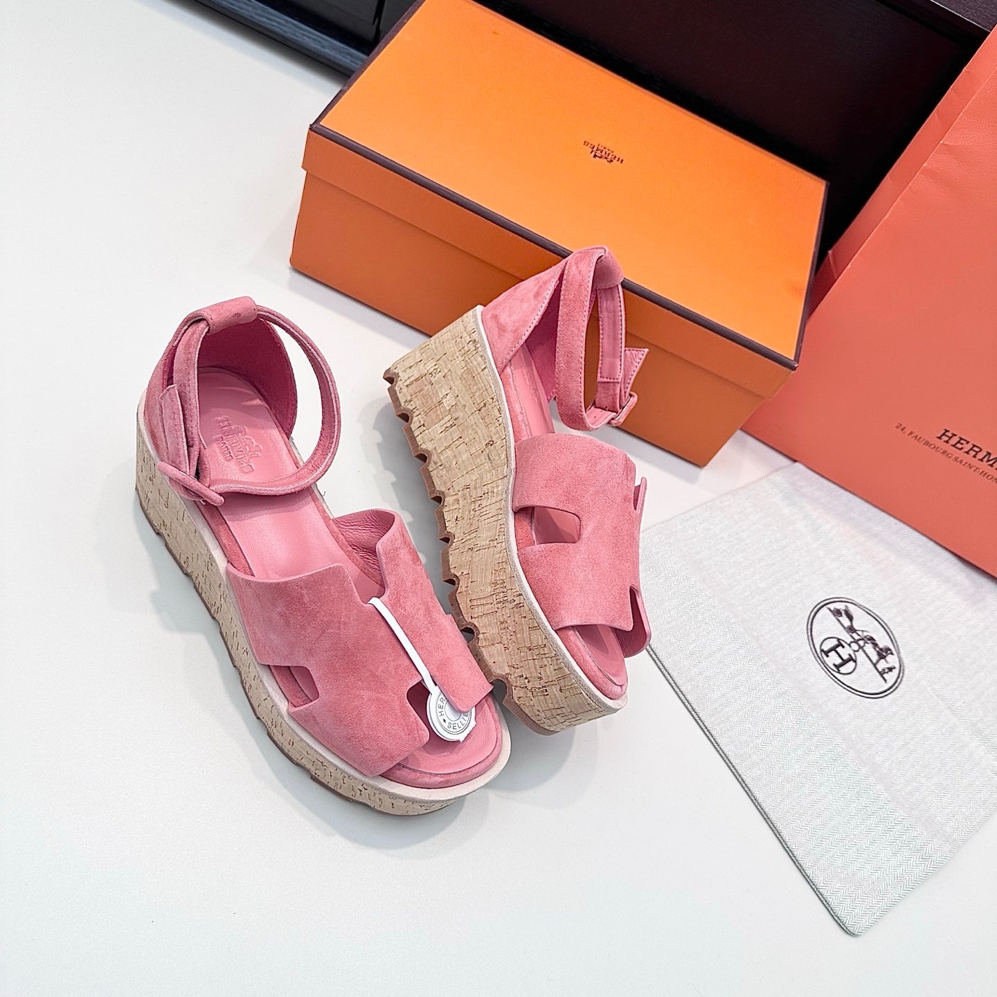 HM Luce 30 Sandal 65mm Pink Suede 622756