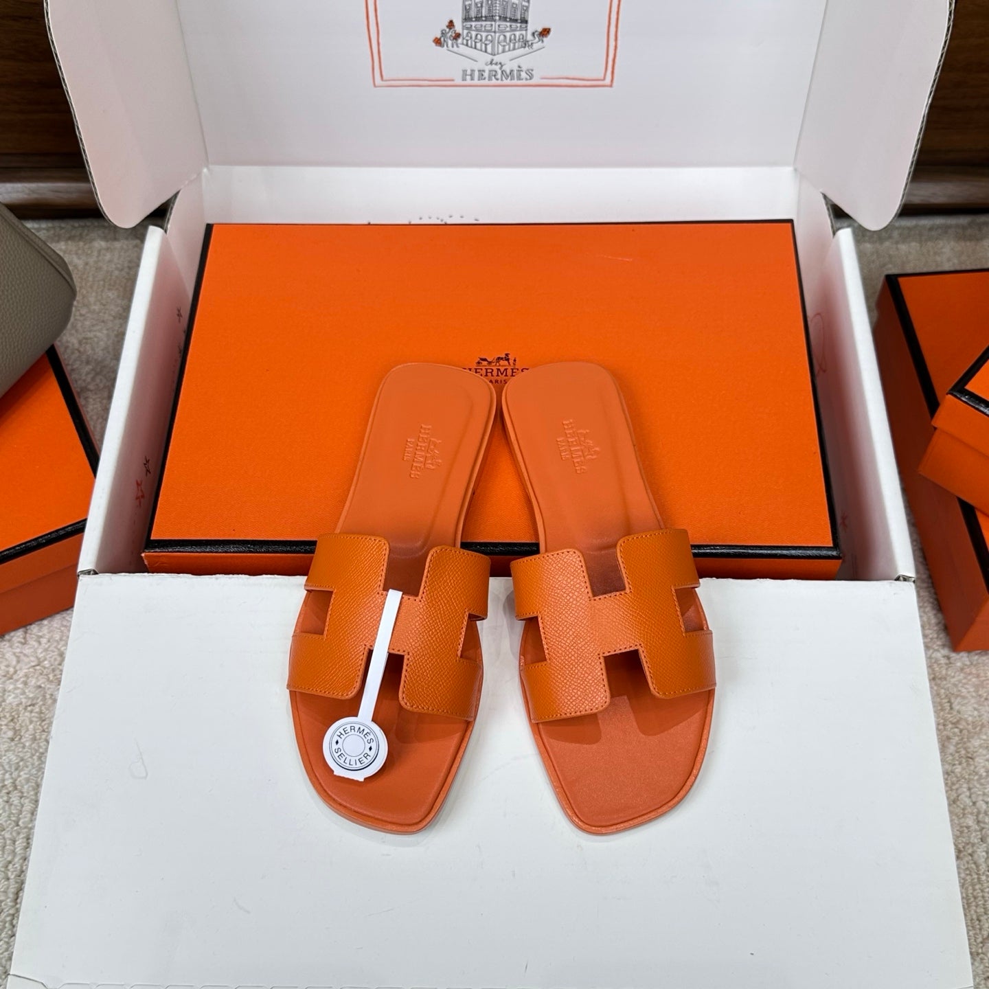HM Oran Sandal Orange Espom Sheepskin 802478