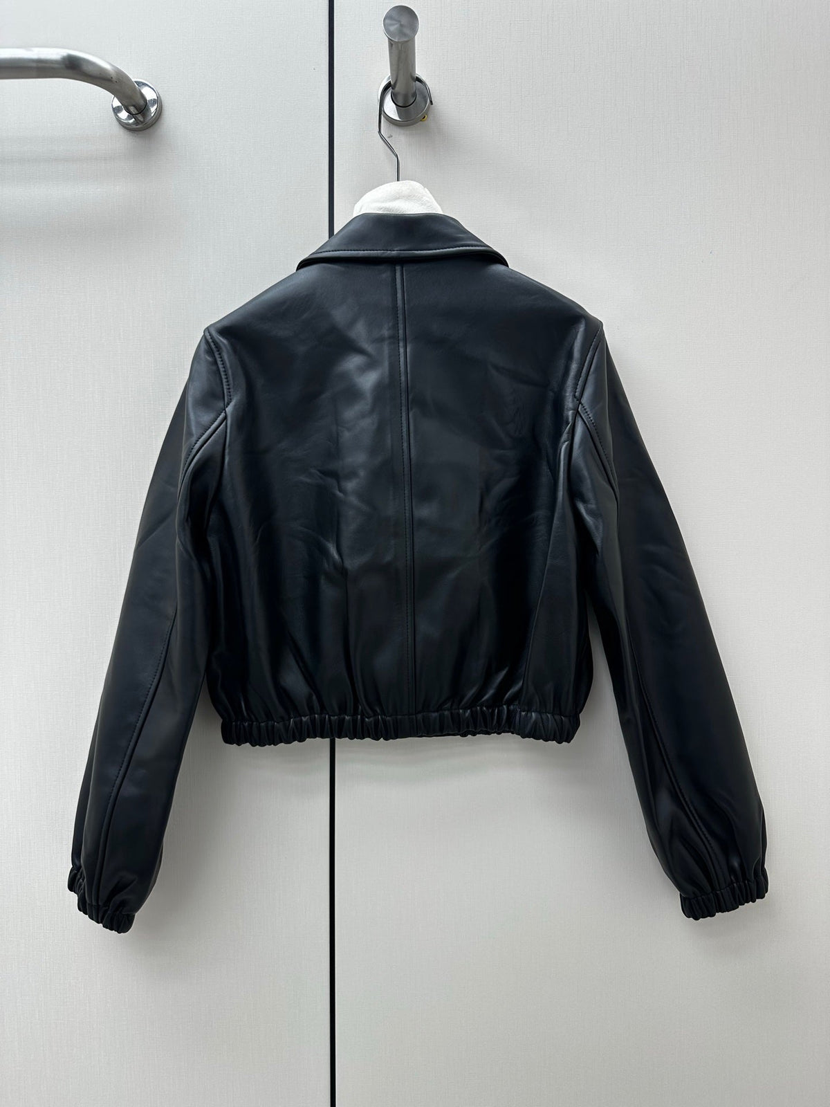 GG 26s Crop/Cropped Jacket Black Leather 420981