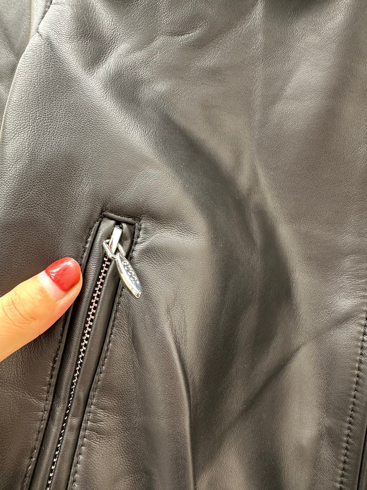 GG 26s Crop/Cropped Jacket Black Leather 420981