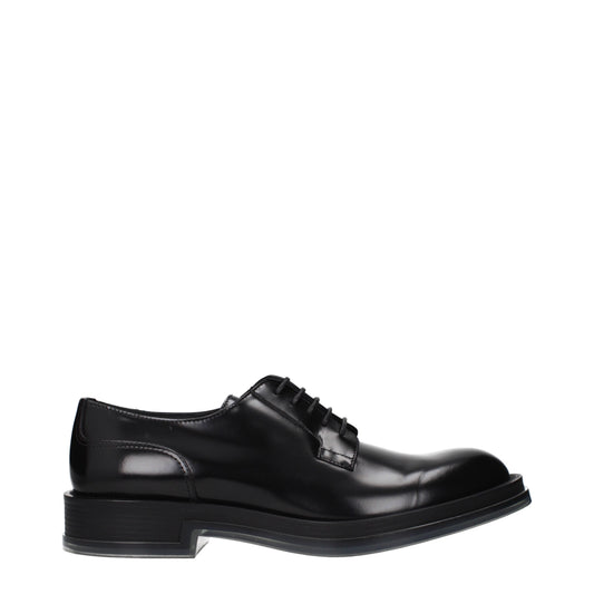 Alexander McQueen Lace up and Monkstrap Men Leather Black