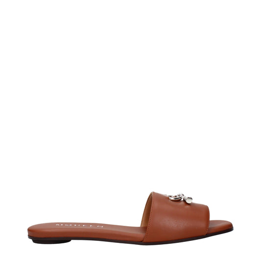 Alexander McQueen Slippers and Clogs Women Leather Brown