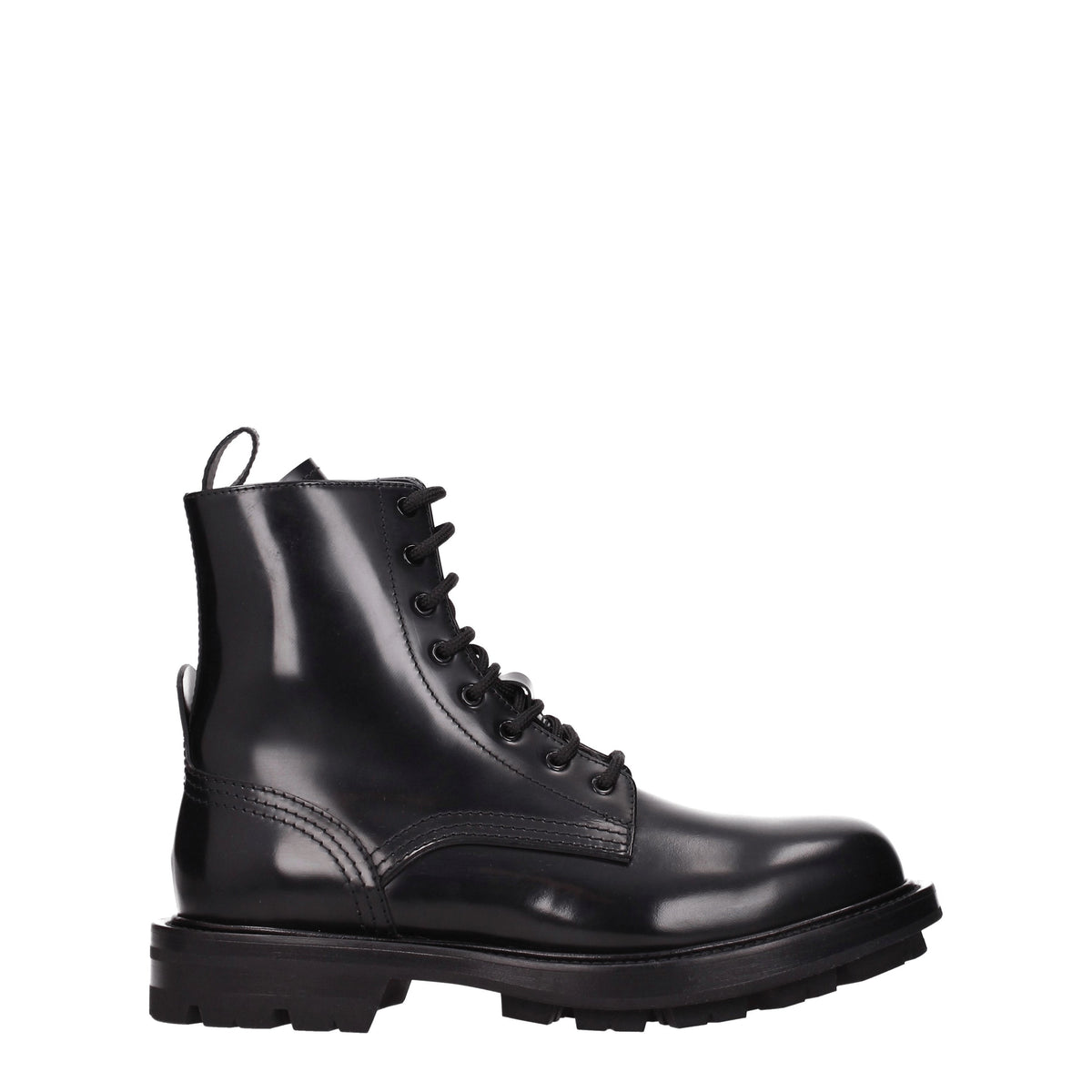 Alexander McQueen Ankle Boots Men Leather Black