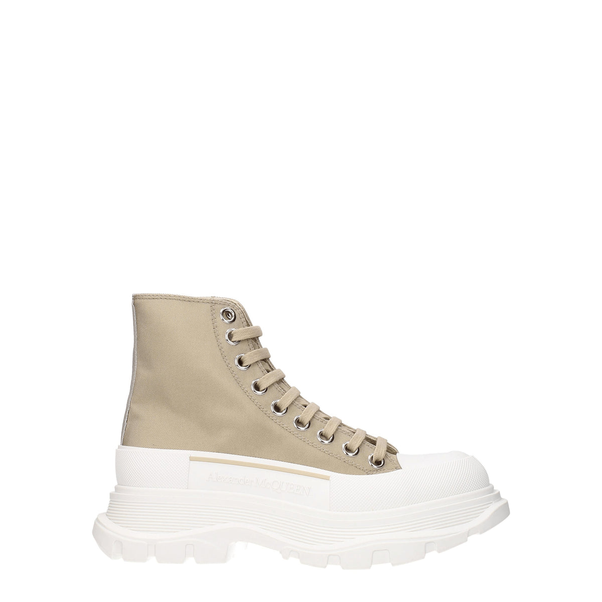 Alexander McQueen Ankle Boots Women Fabric  Beige