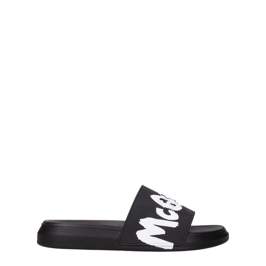 Alexander McQueen Slippers and Clogs Men Rubber Black/White