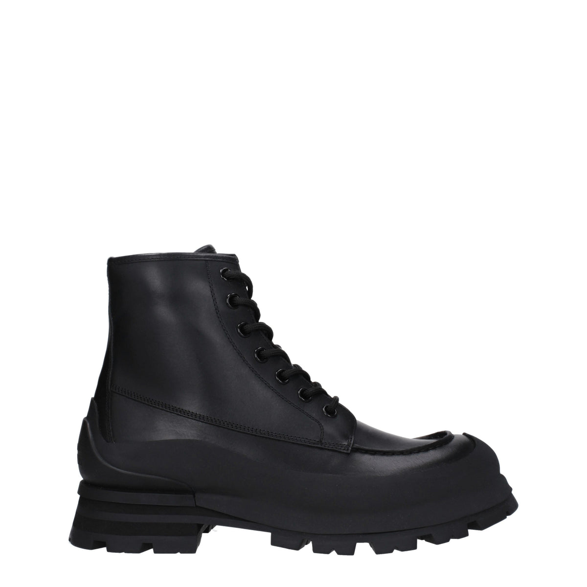 Alexander McQueen Ankle Boots Men Leather Black