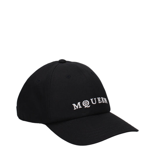 Alexander McQueen Hats Men Cotton Black