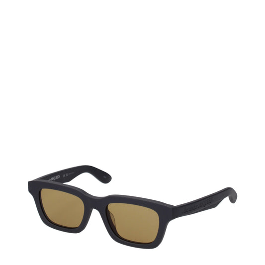 Alexander McQueen Sunglasses Men Acetate Gray/Yellow