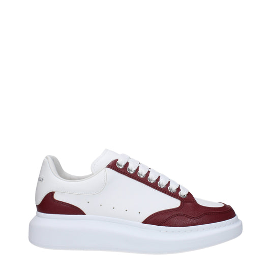 Alexander McQueen Sneakers Men Leather White/Burgundy