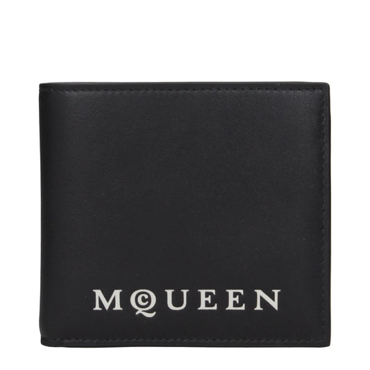 Alexander McQueen Wallets Men Leather Black