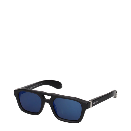 Alexander McQueen Sunglasses Men Acetate Black/Electric Blue