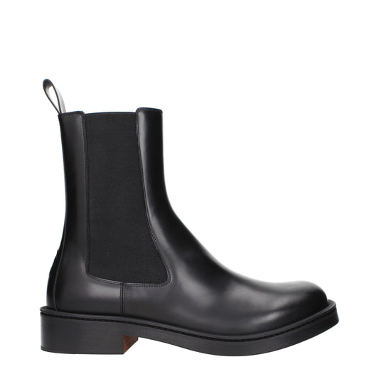 Alexander McQueen Ankle Boots Men Leather Black