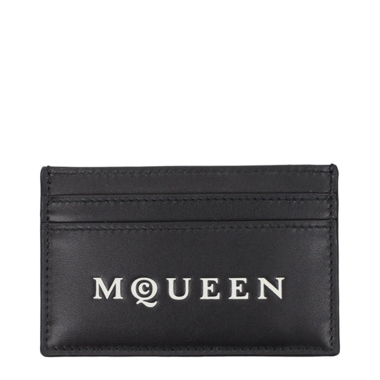 Alexander McQueen Document Holders Men Leather Black