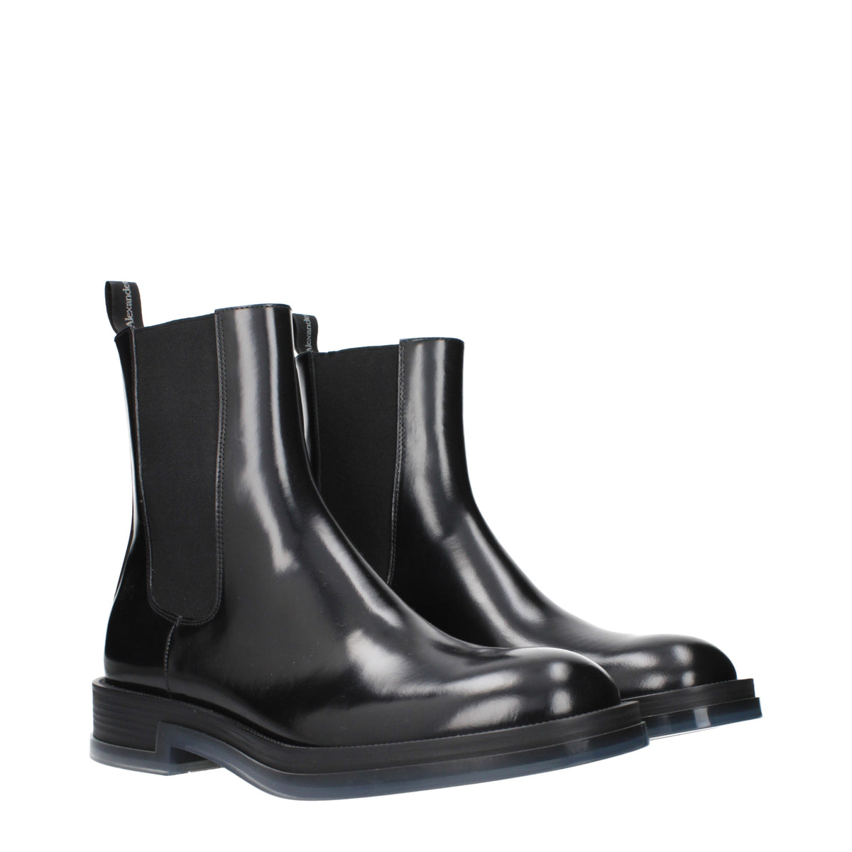 Alexander McQueen Ankle Boots Men Leather Black