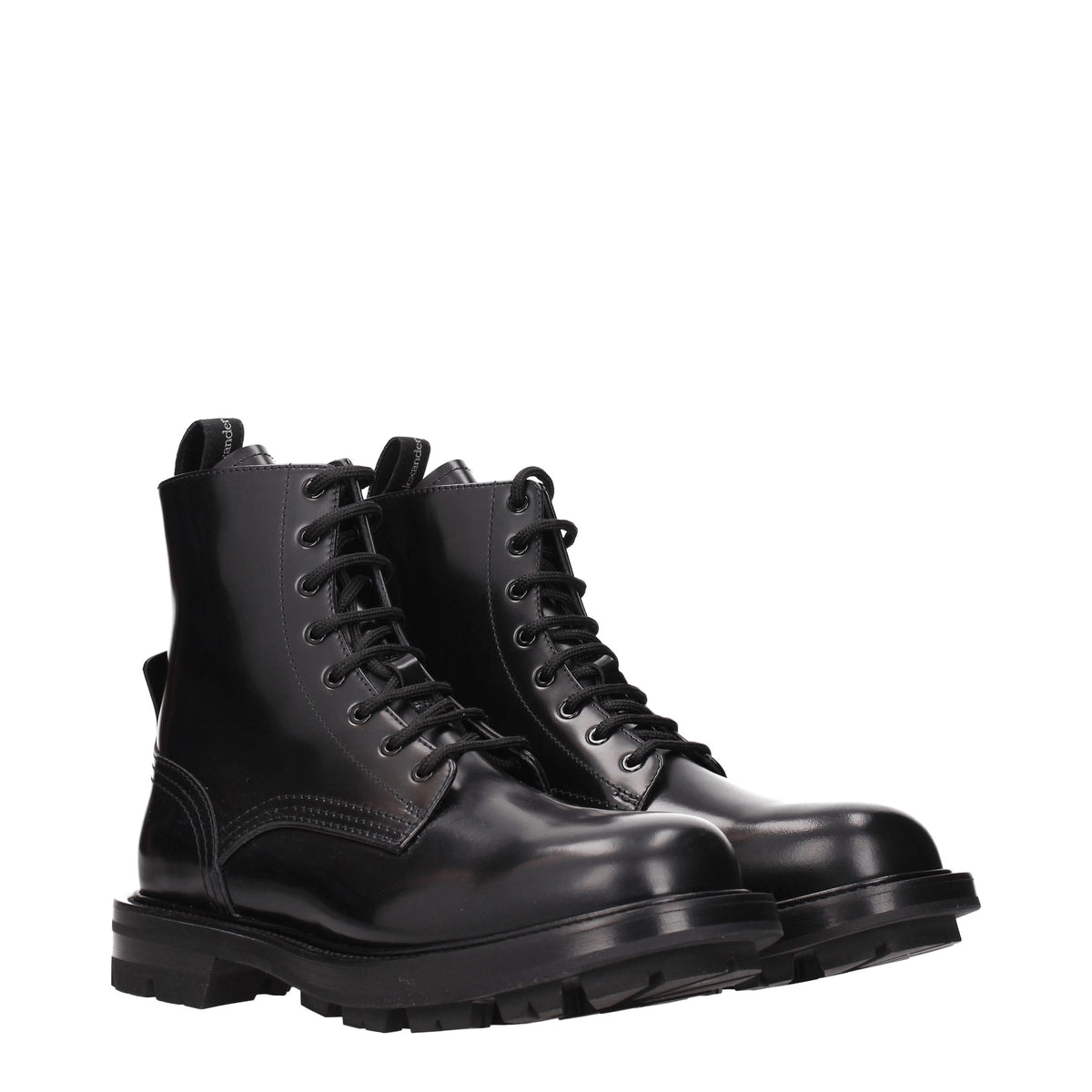 Alexander McQueen Ankle Boots Men Leather Black