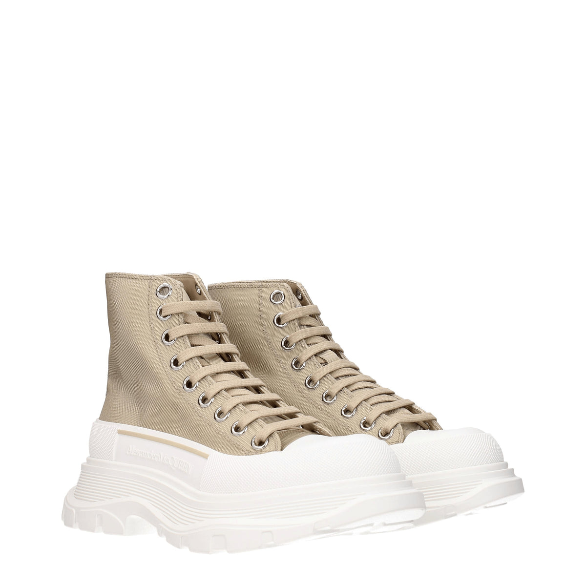 Alexander McQueen Ankle Boots Women Fabric  Beige