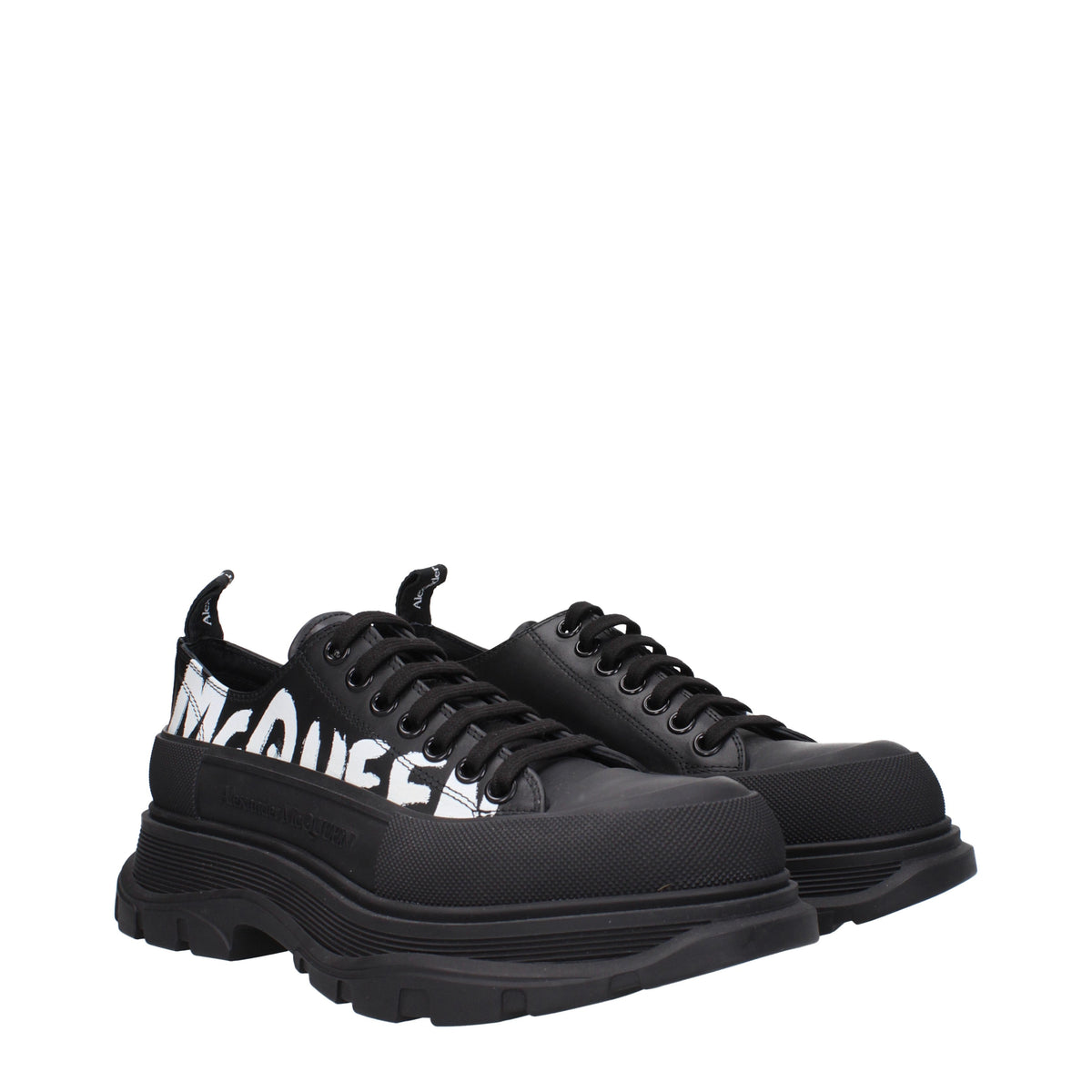 Alexander McQueen Sneakers Men Leather Black/White