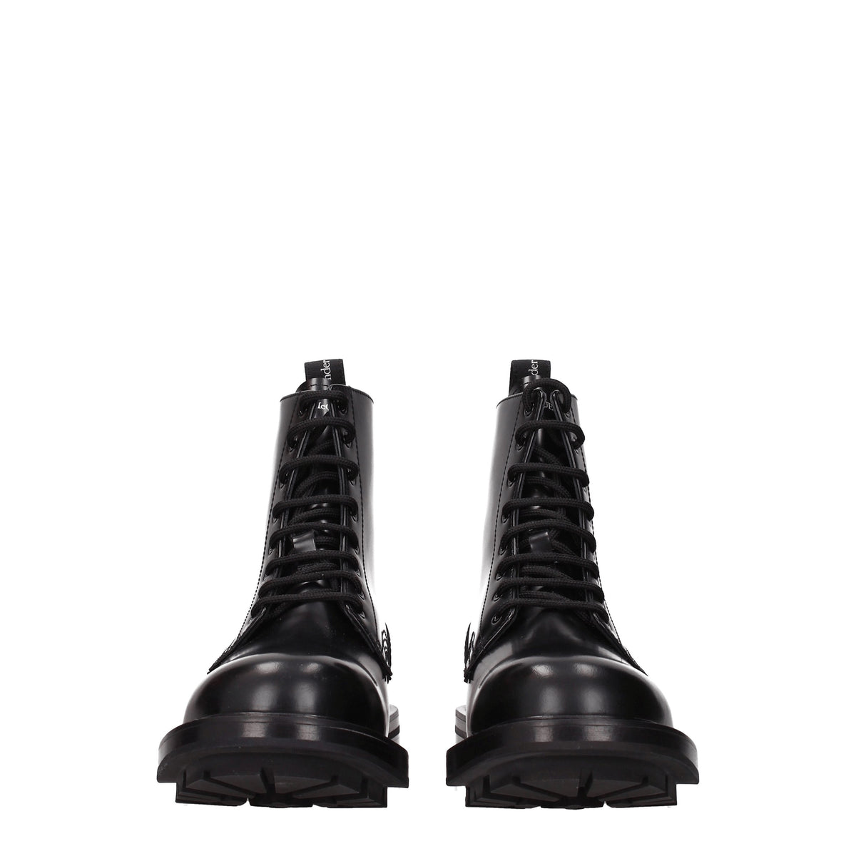 Alexander McQueen Ankle Boots Men Leather Black