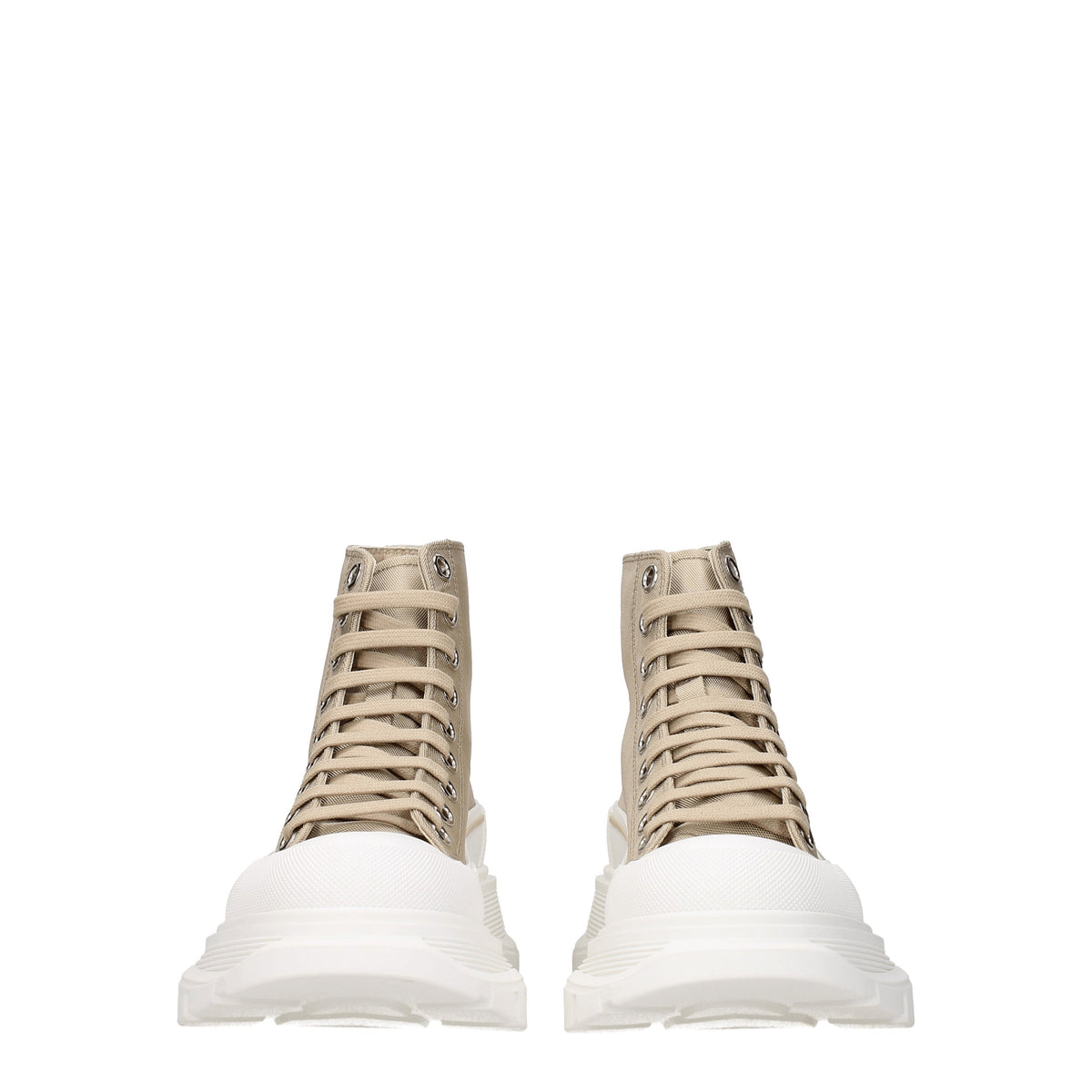 Alexander McQueen Ankle Boots Women Fabric  Beige