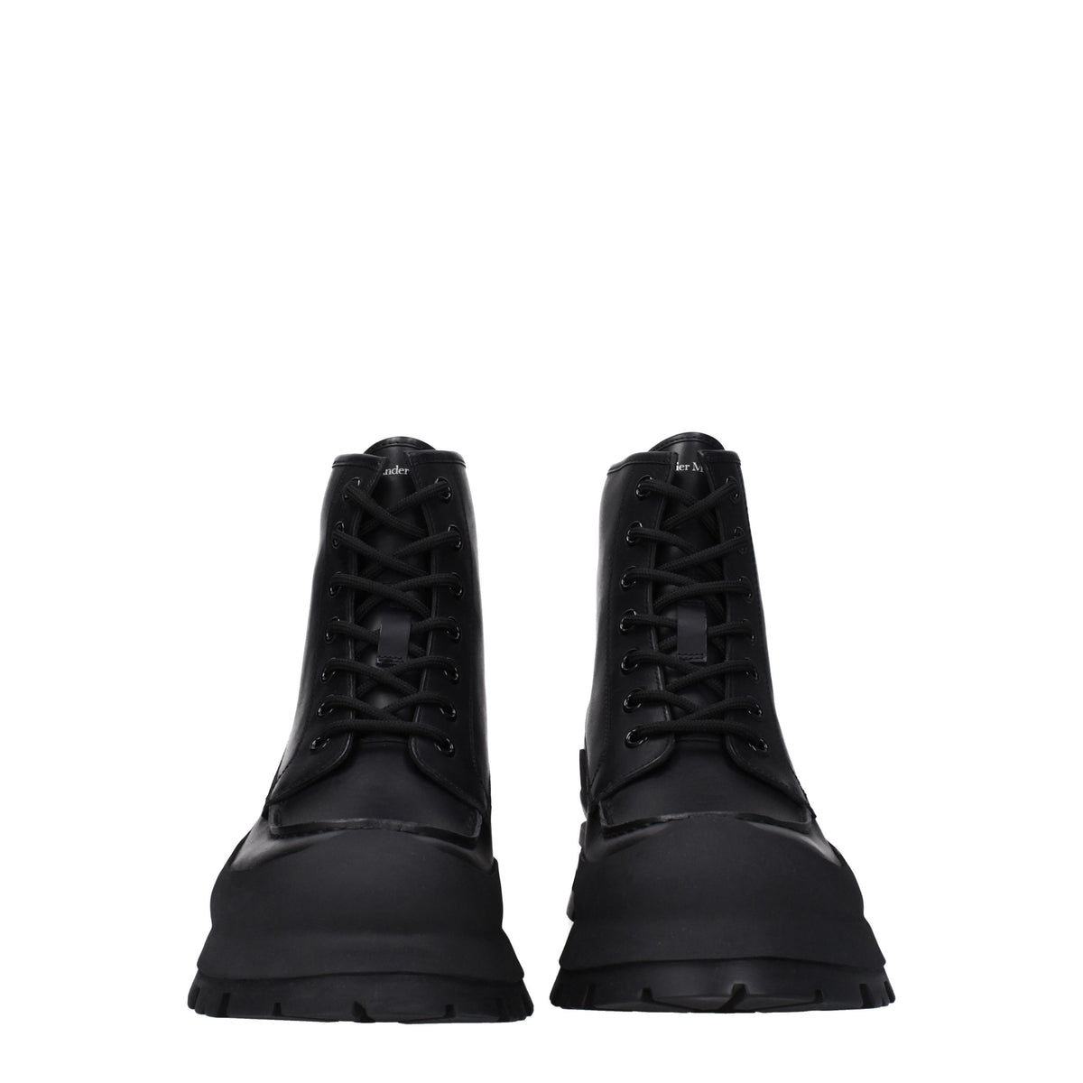 Alexander McQueen Ankle Boots Men Leather Black