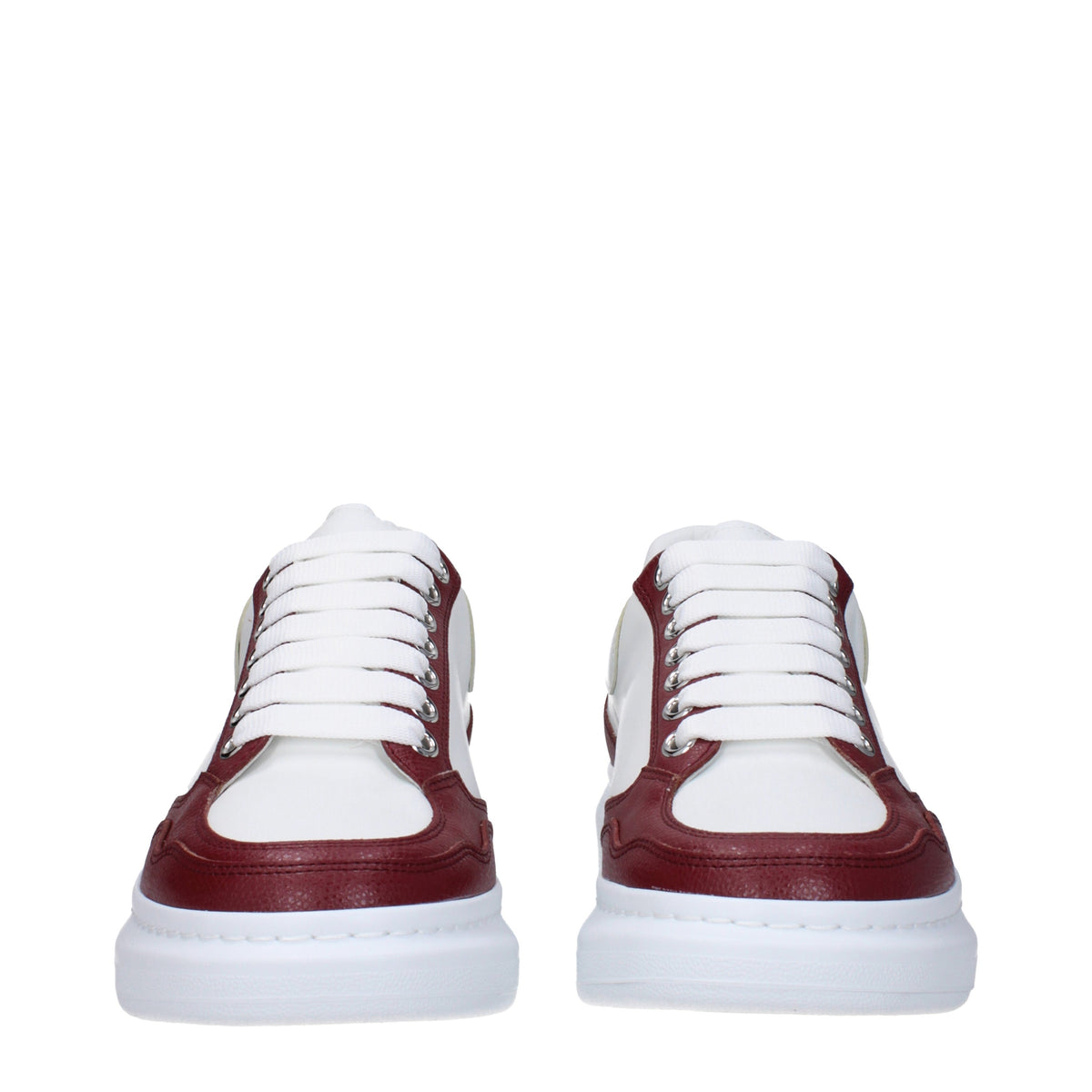 Alexander McQueen Sneakers Men Leather White/Burgundy