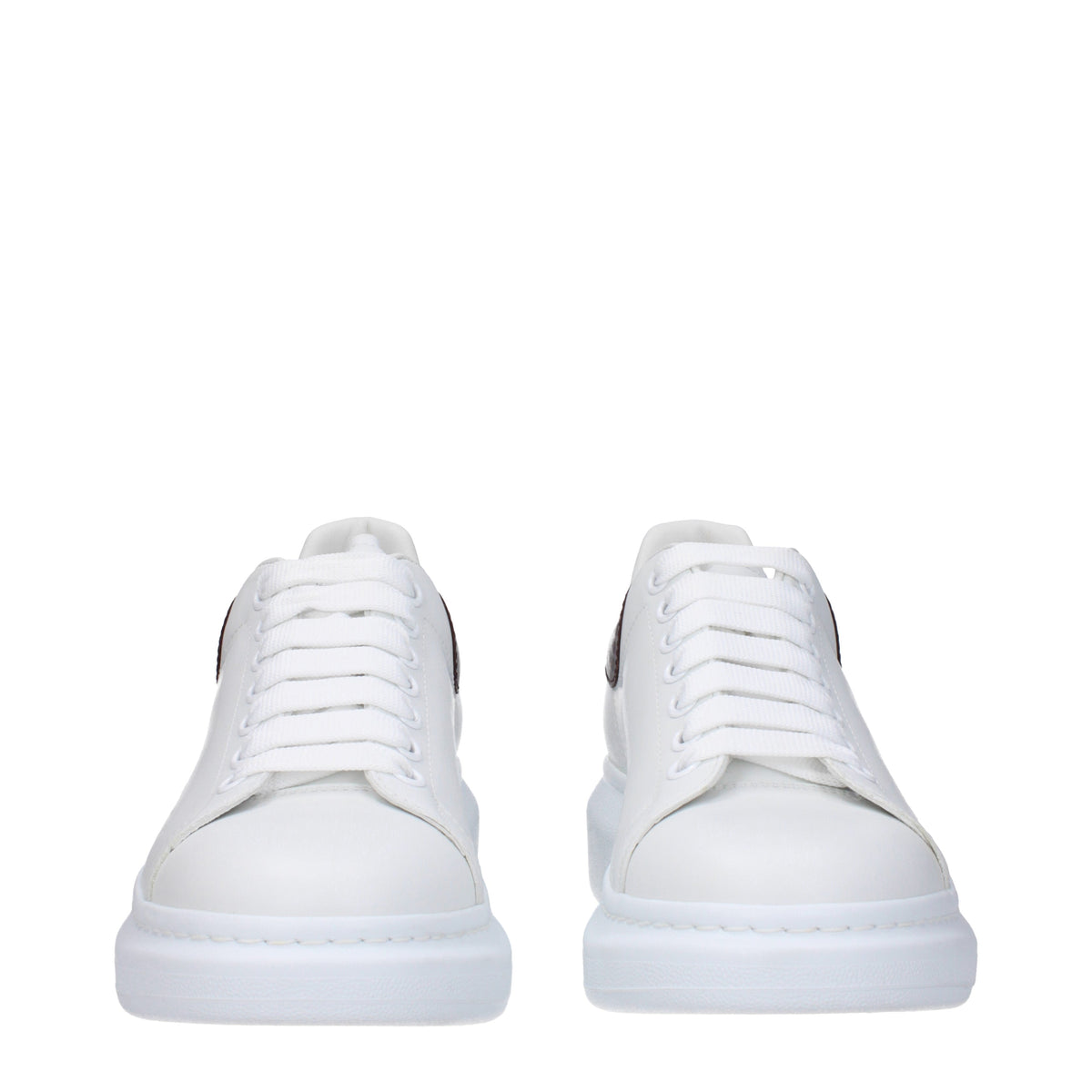 Alexander McQueen Sneakers Men Leather White/Burgundy