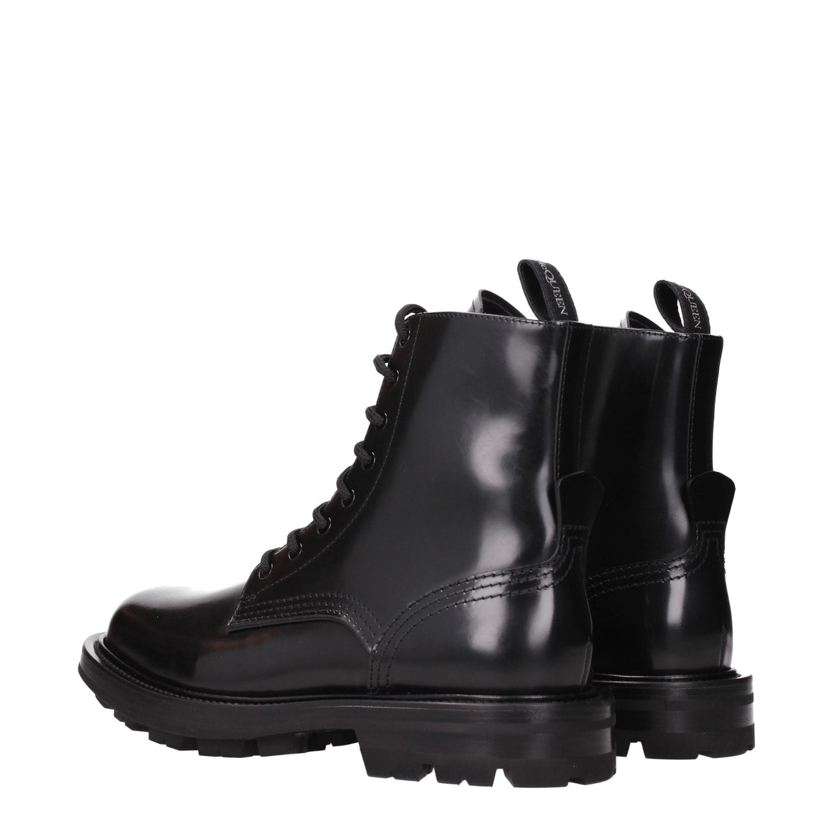 Alexander McQueen Ankle Boots Men Leather Black