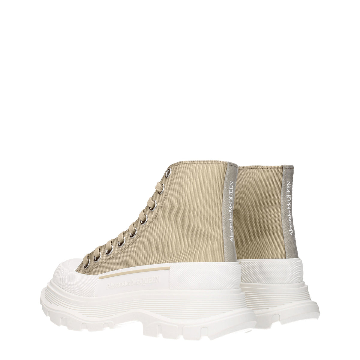 Alexander McQueen Ankle Boots Women Fabric  Beige