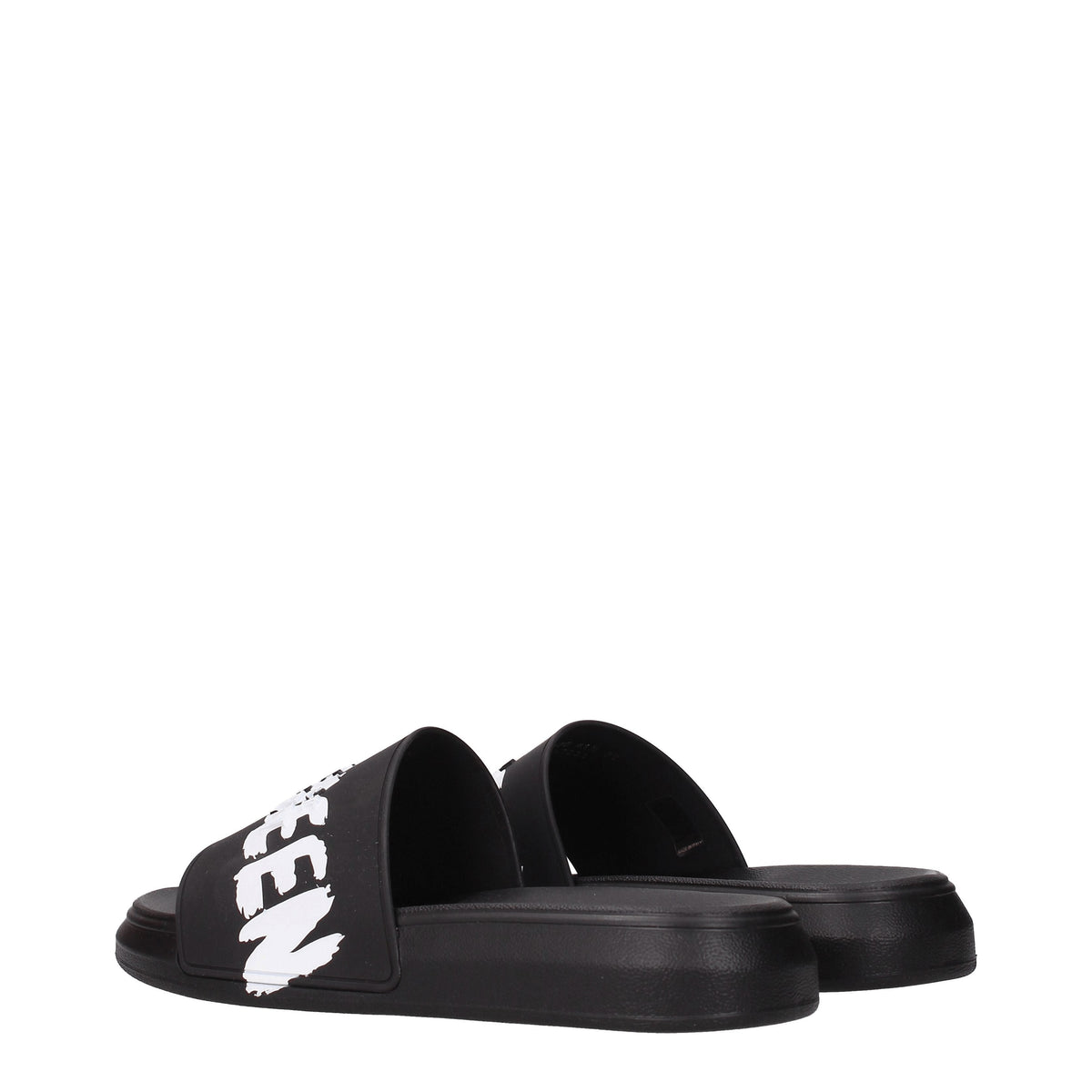 Alexander McQueen Slippers and Clogs Men Rubber Black/White