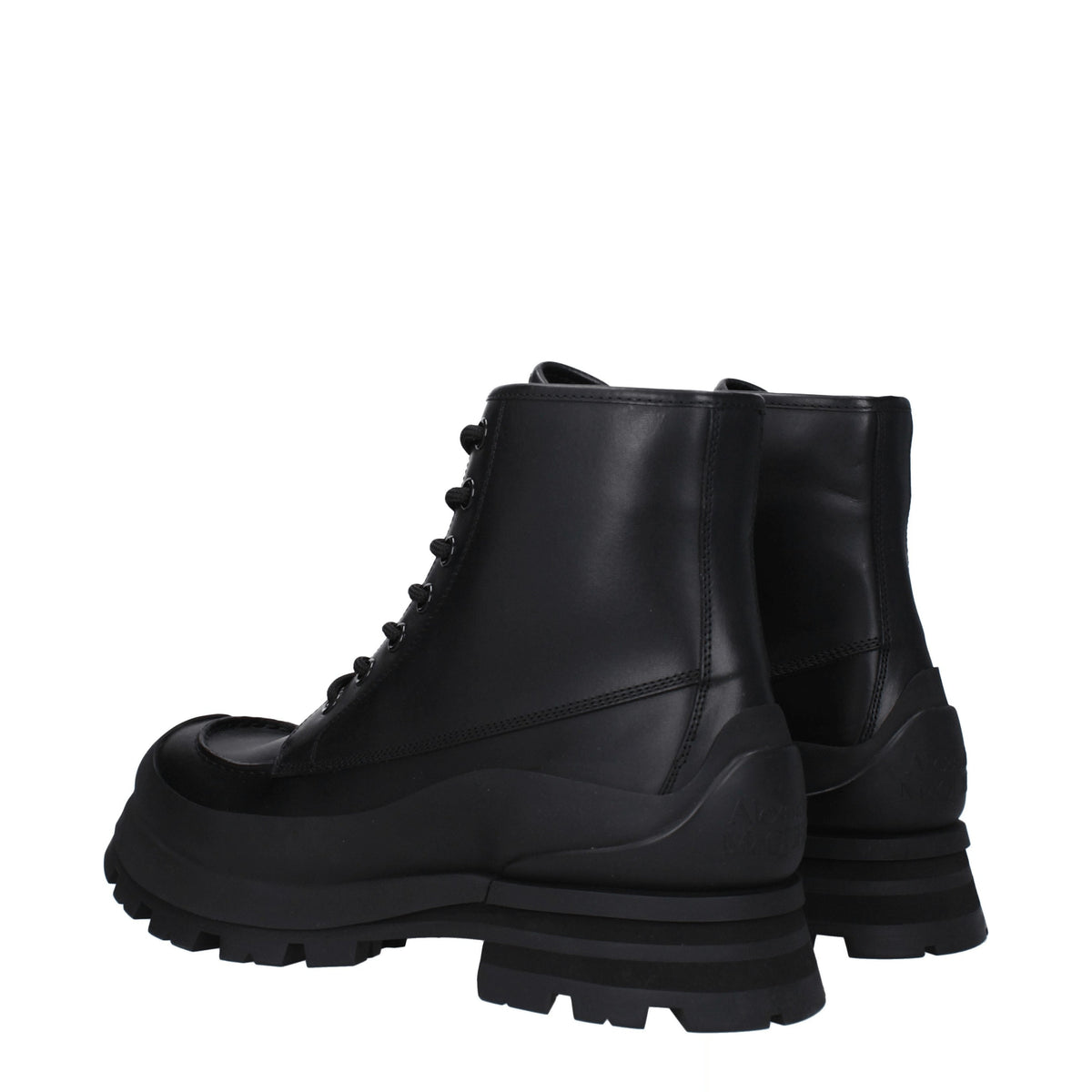 Alexander McQueen Ankle Boots Men Leather Black