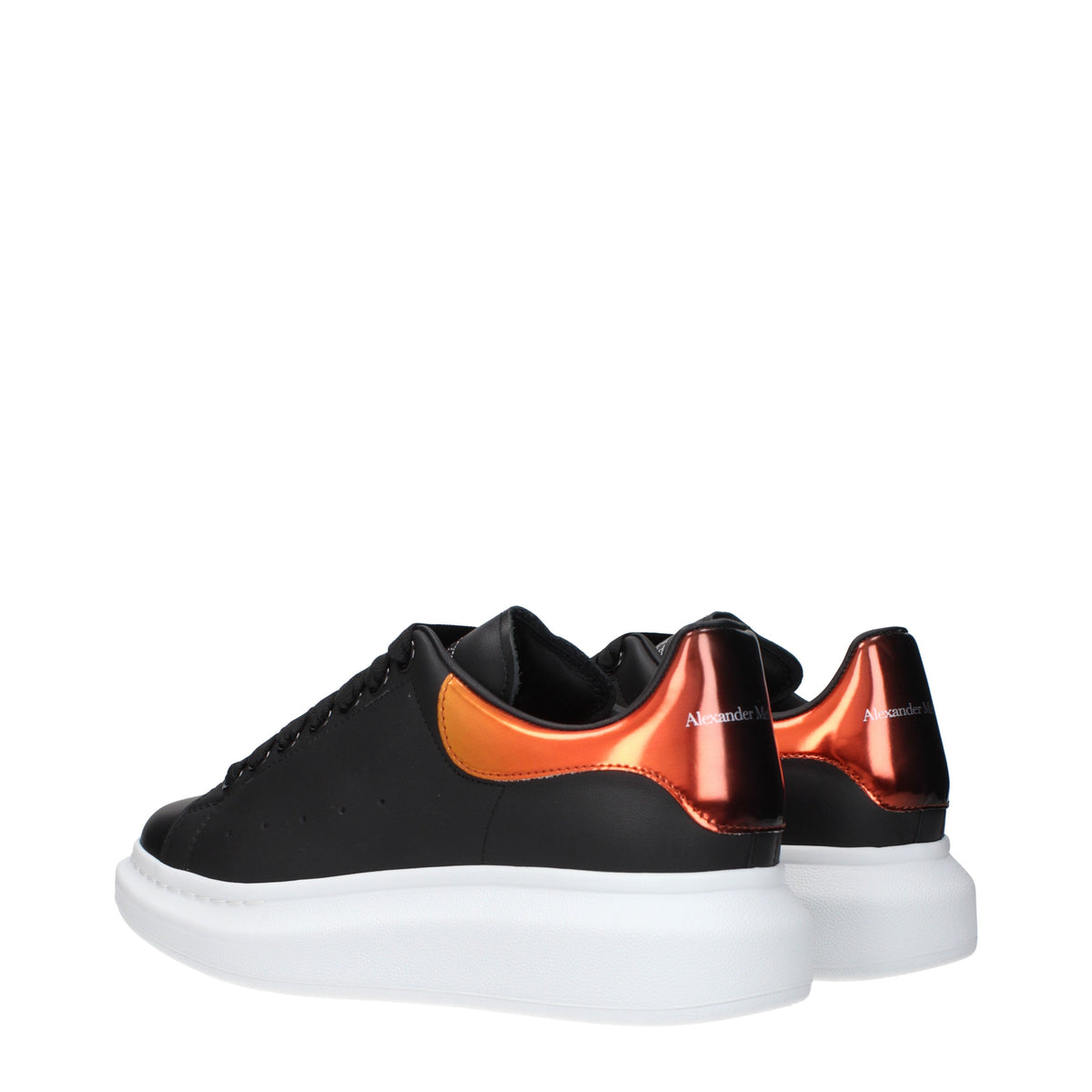 Alexander McQueen Sneakers Men Leather Black/Orange