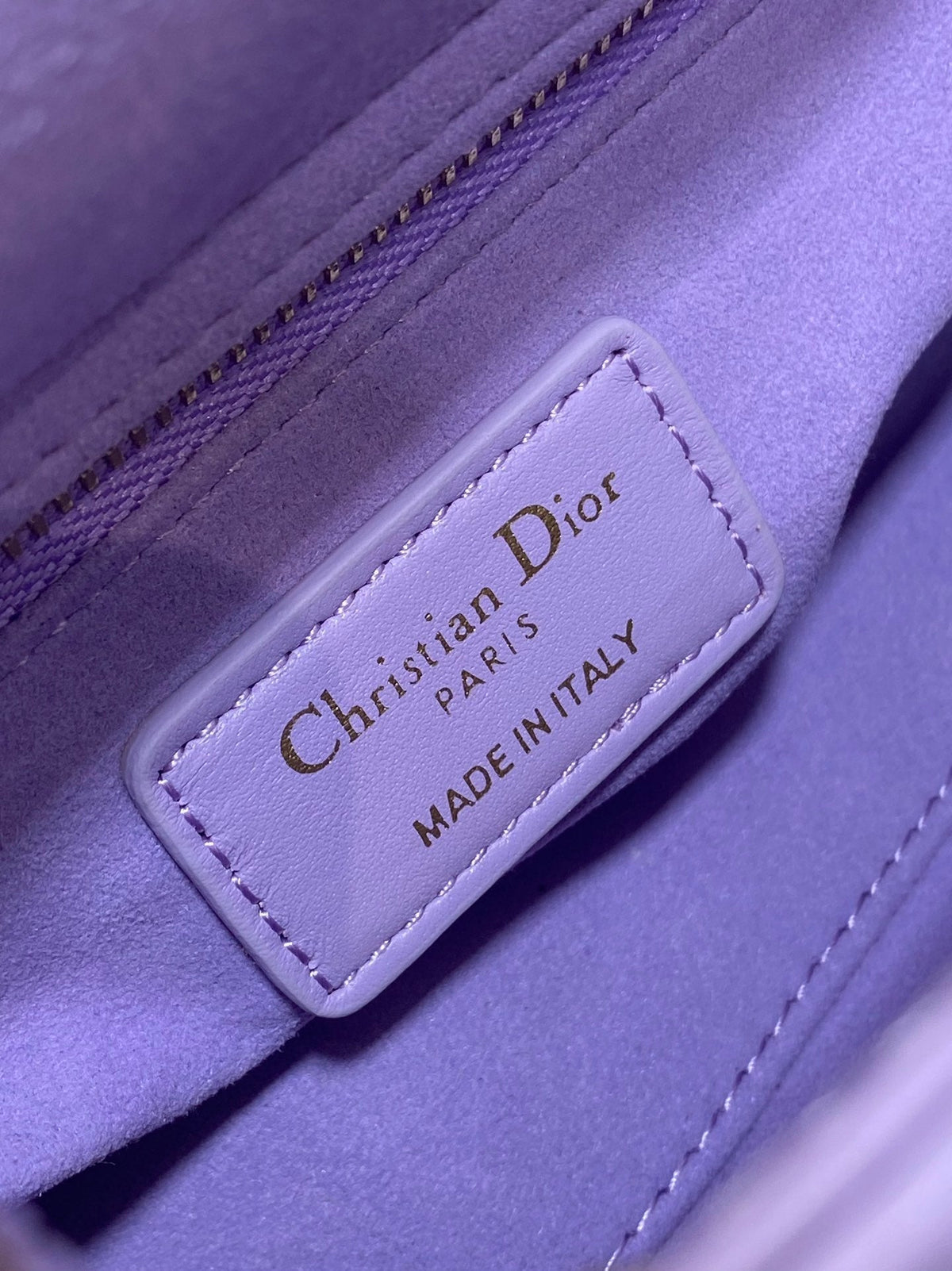 Dior 2026 Mini Lady Dior Bag Purple Lambskin 247396