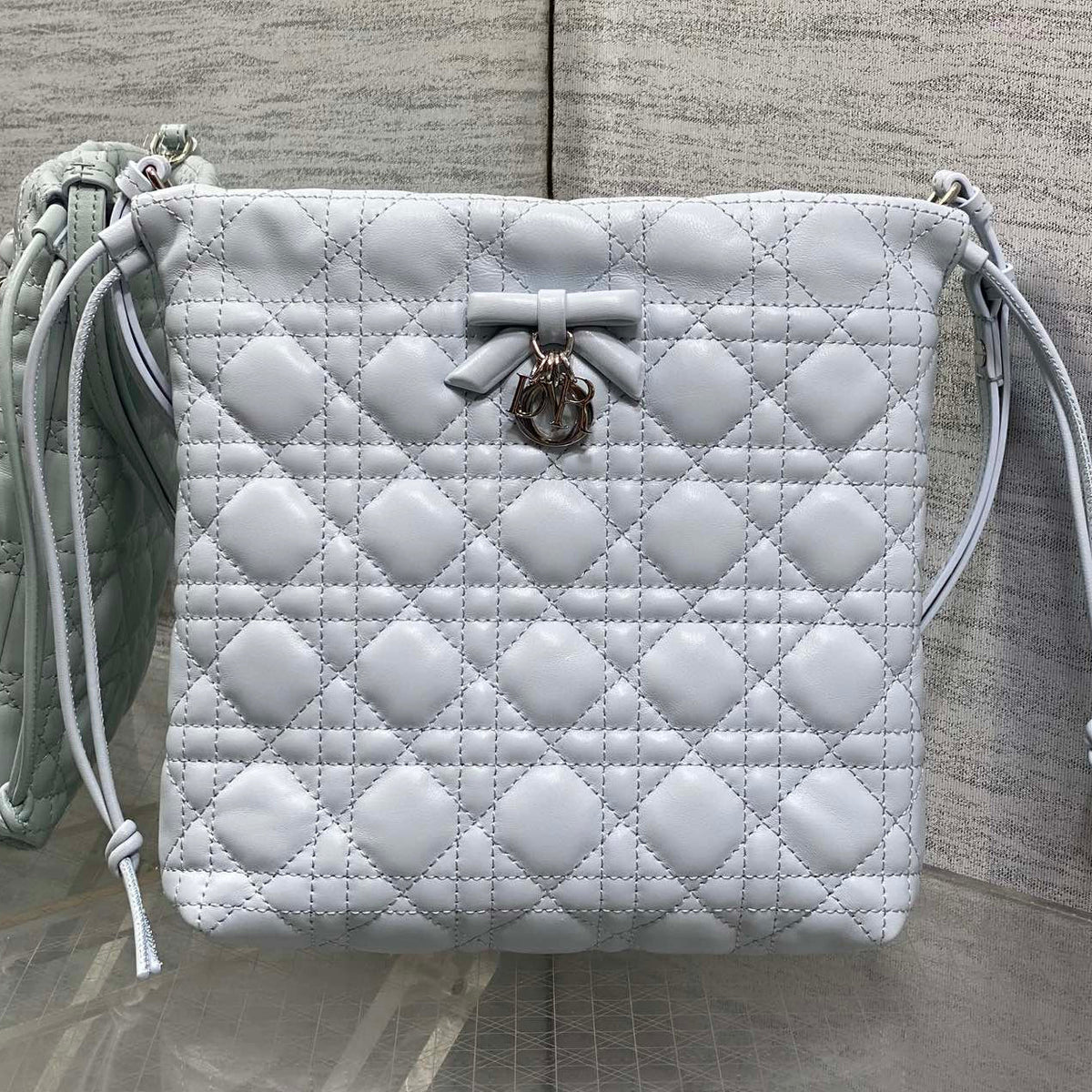 Dior 2026 Bow Adiorable Quilted Lucky Bag 22cm Cannage Lambskin