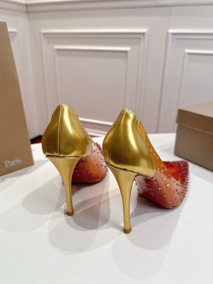 Christian Louboutin 2026 Miss Z Degrastrass Ombré Pumps 100mm Effect PVC Lambskin 780425