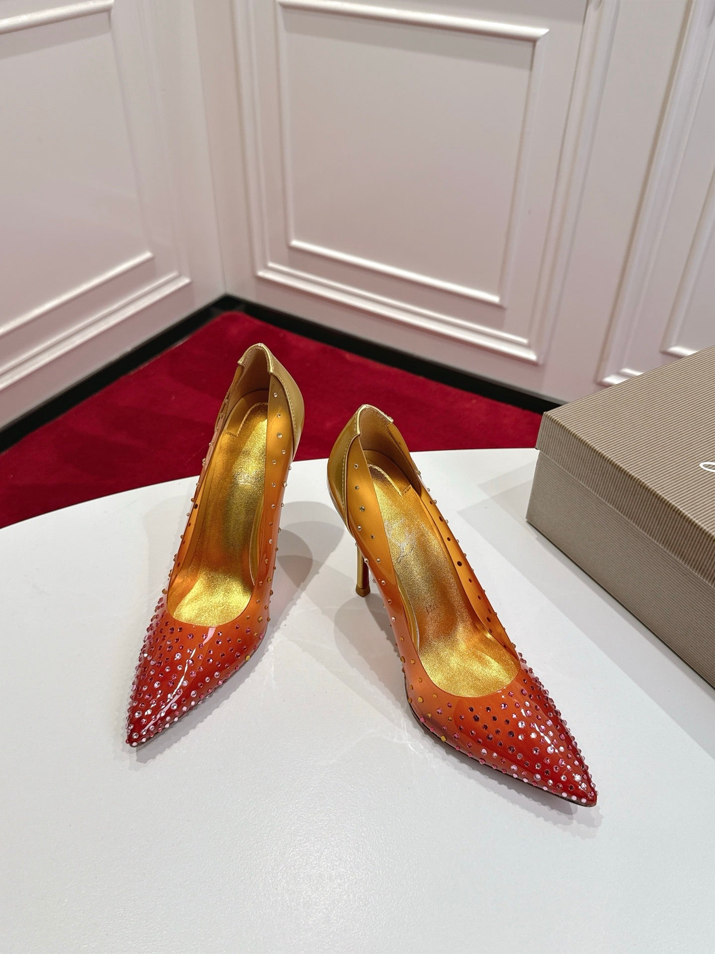 Christian Louboutin 2026 Miss Z Degrastrass Ombré Pumps 100mm Effect PVC Lambskin 780425