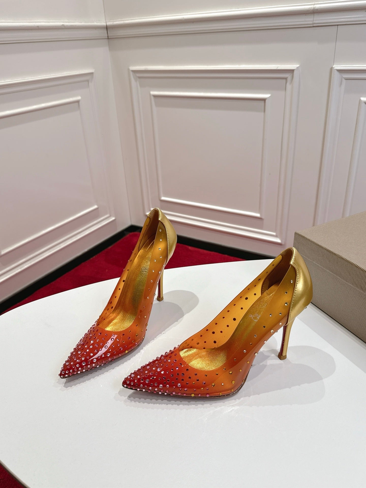 Christian Louboutin 2026 Miss Z Degrastrass Ombré Pumps 100mm Effect PVC Lambskin 780425