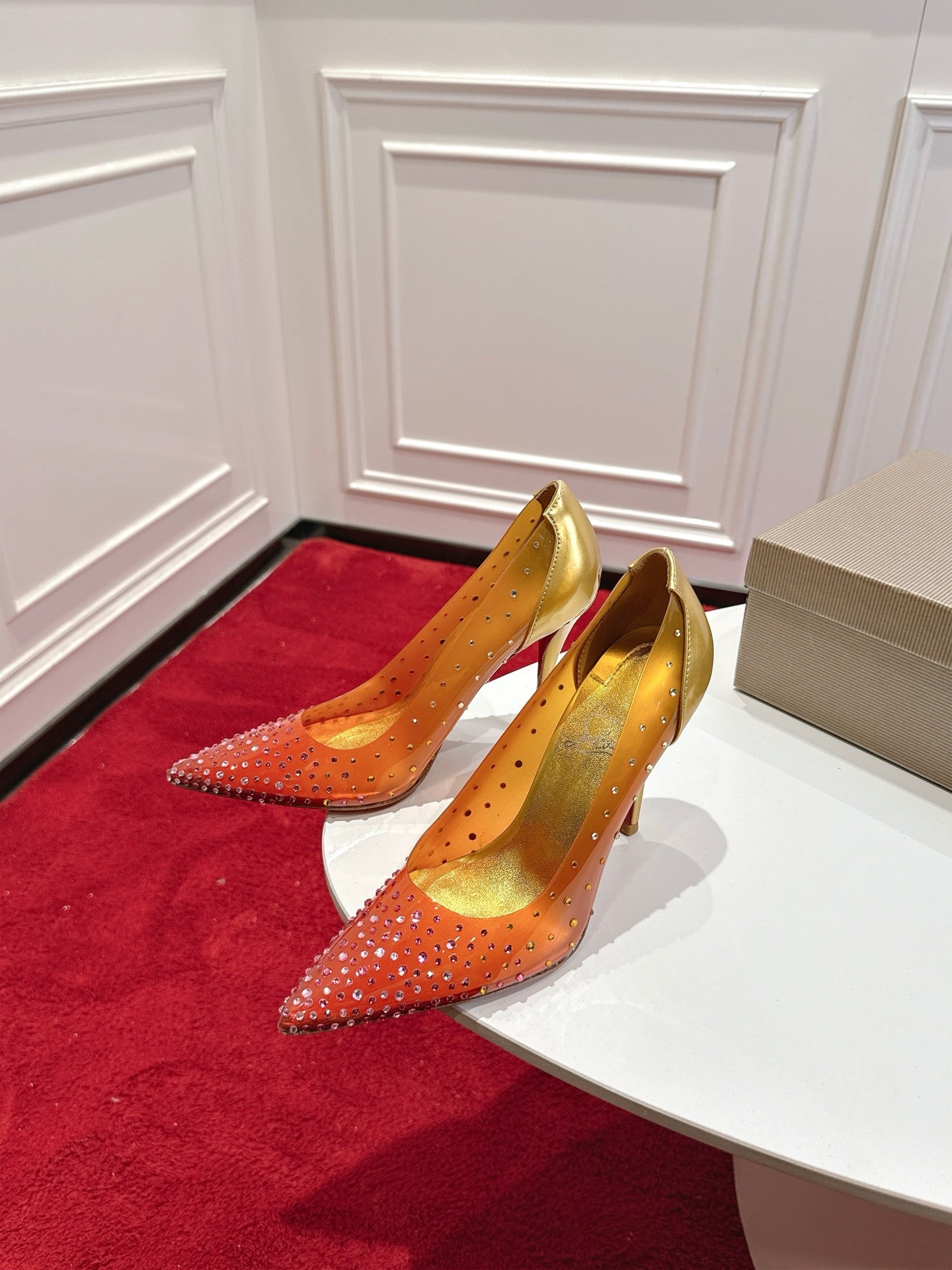 Christian Louboutin 2026 Miss Z Degrastrass Ombré Pumps 100mm Effect PVC Lambskin 780425