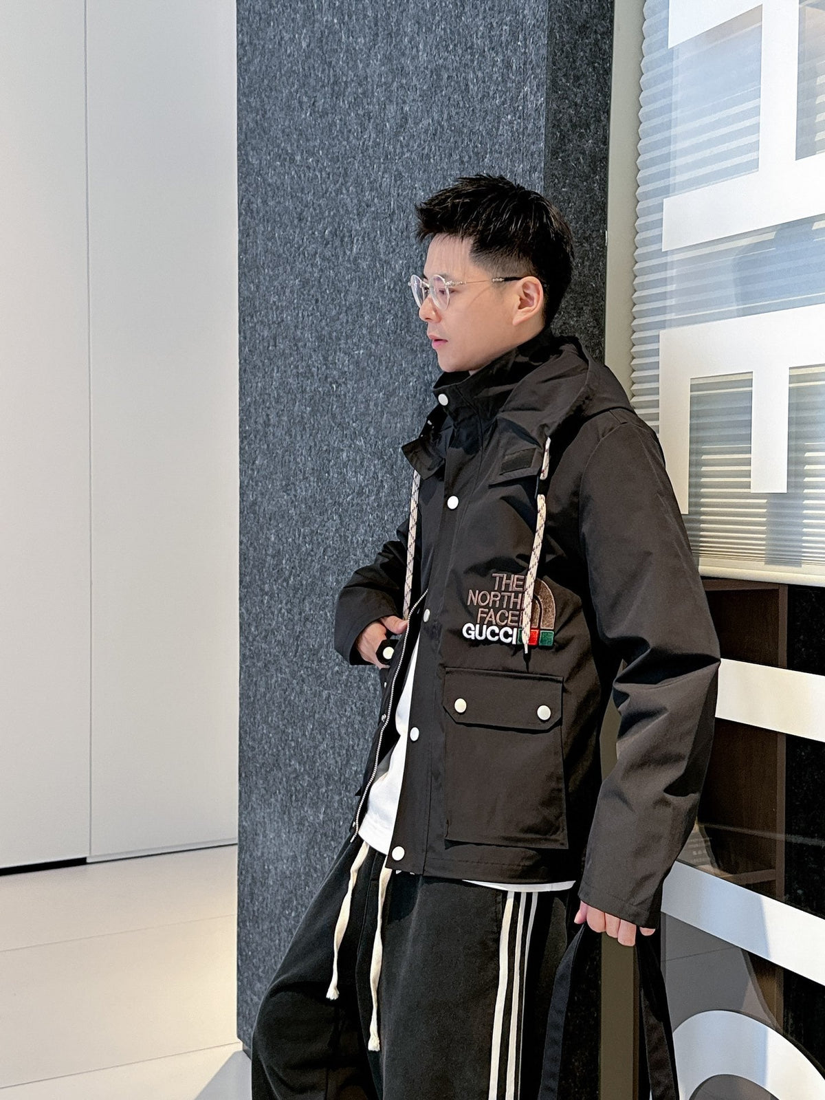 Gucci x The North Facei Men’s Jacket Black Polyamide Cotton