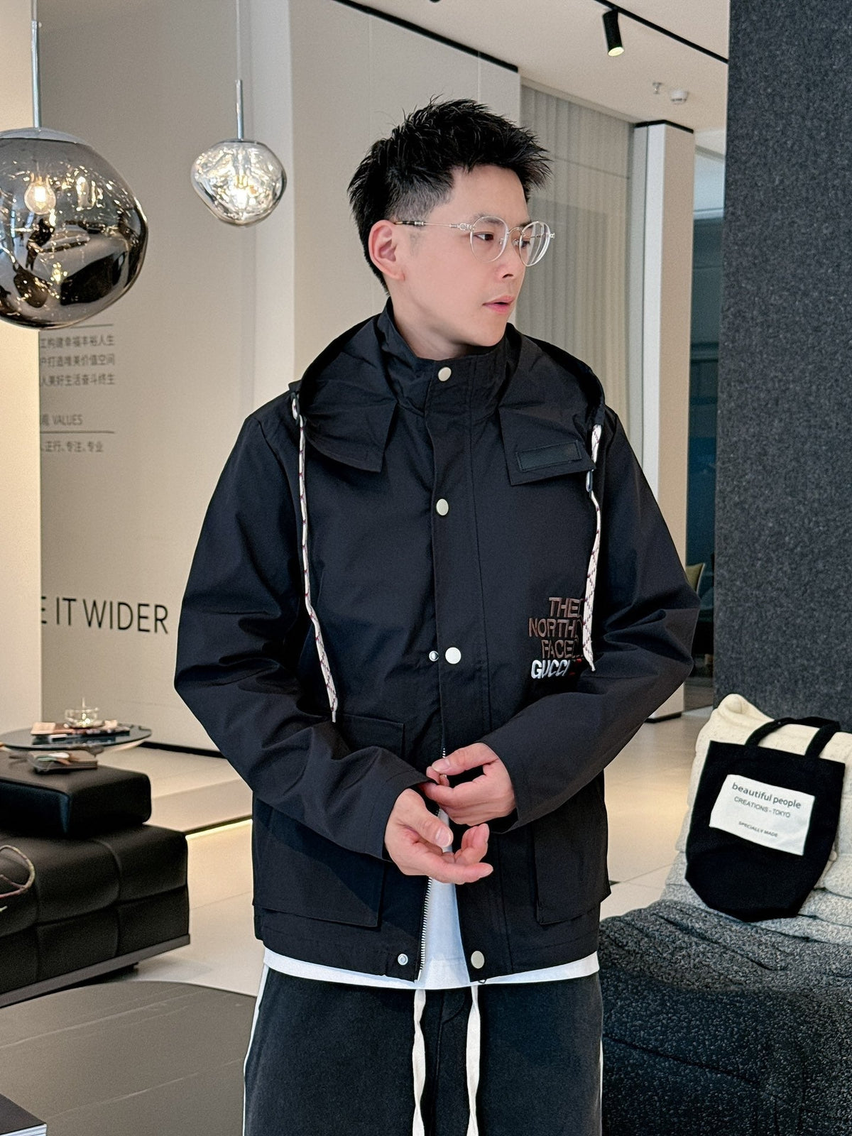 Gucci x The North Facei Men’s Jacket Black Polyamide Cotton