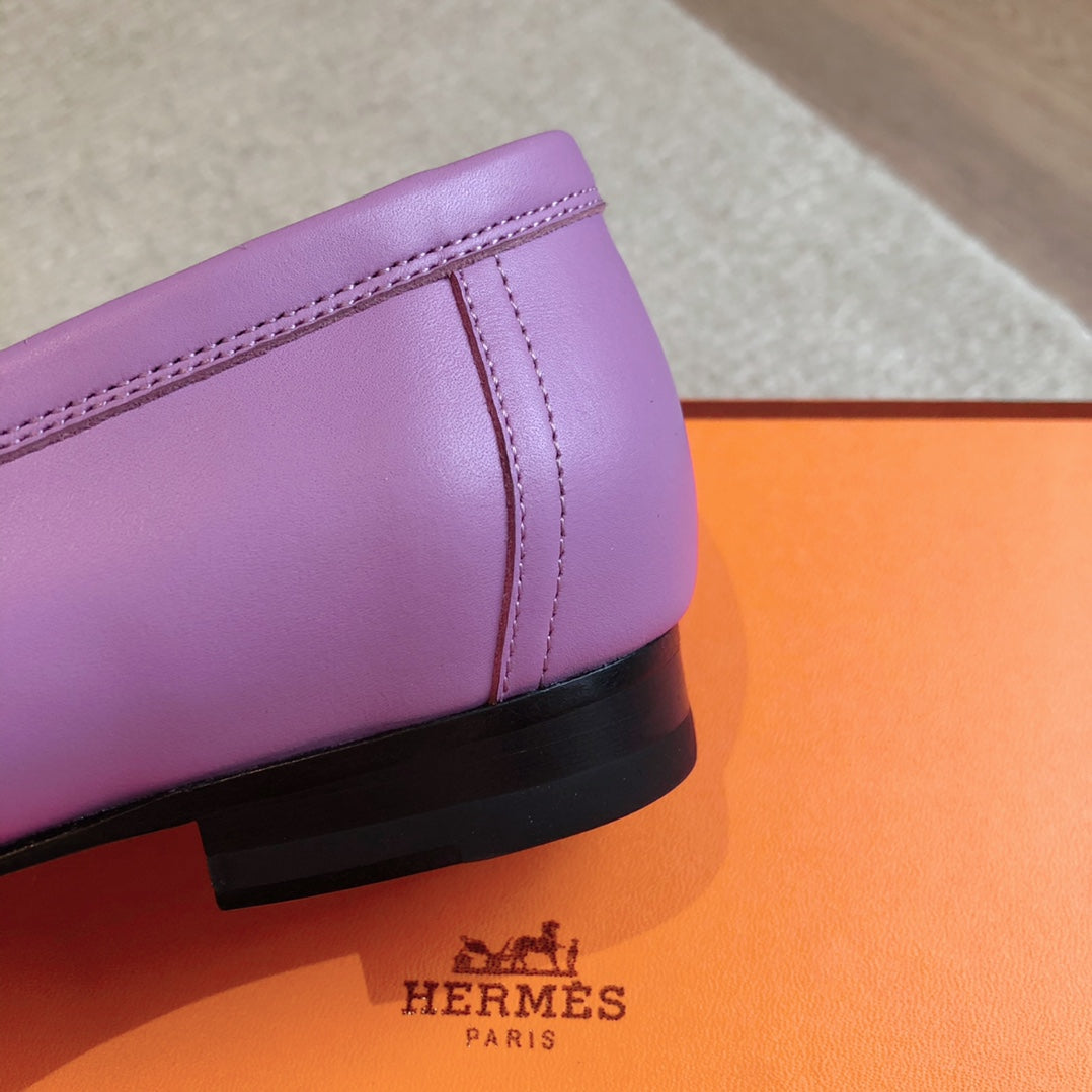 Paris Loafer Crocodile Pattern Purple Calfskin With Silver Signature Buckle 734375
