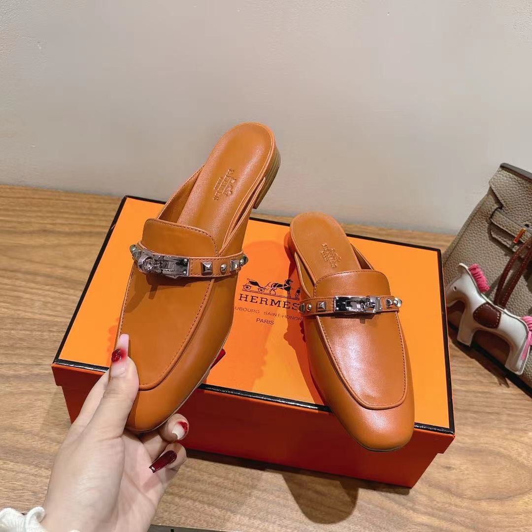 HM OZ Mule 25 Brown Calfskin