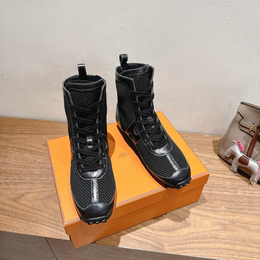 HM 25 Kiatsu Sneaker Black Mesh Calfskin 329536