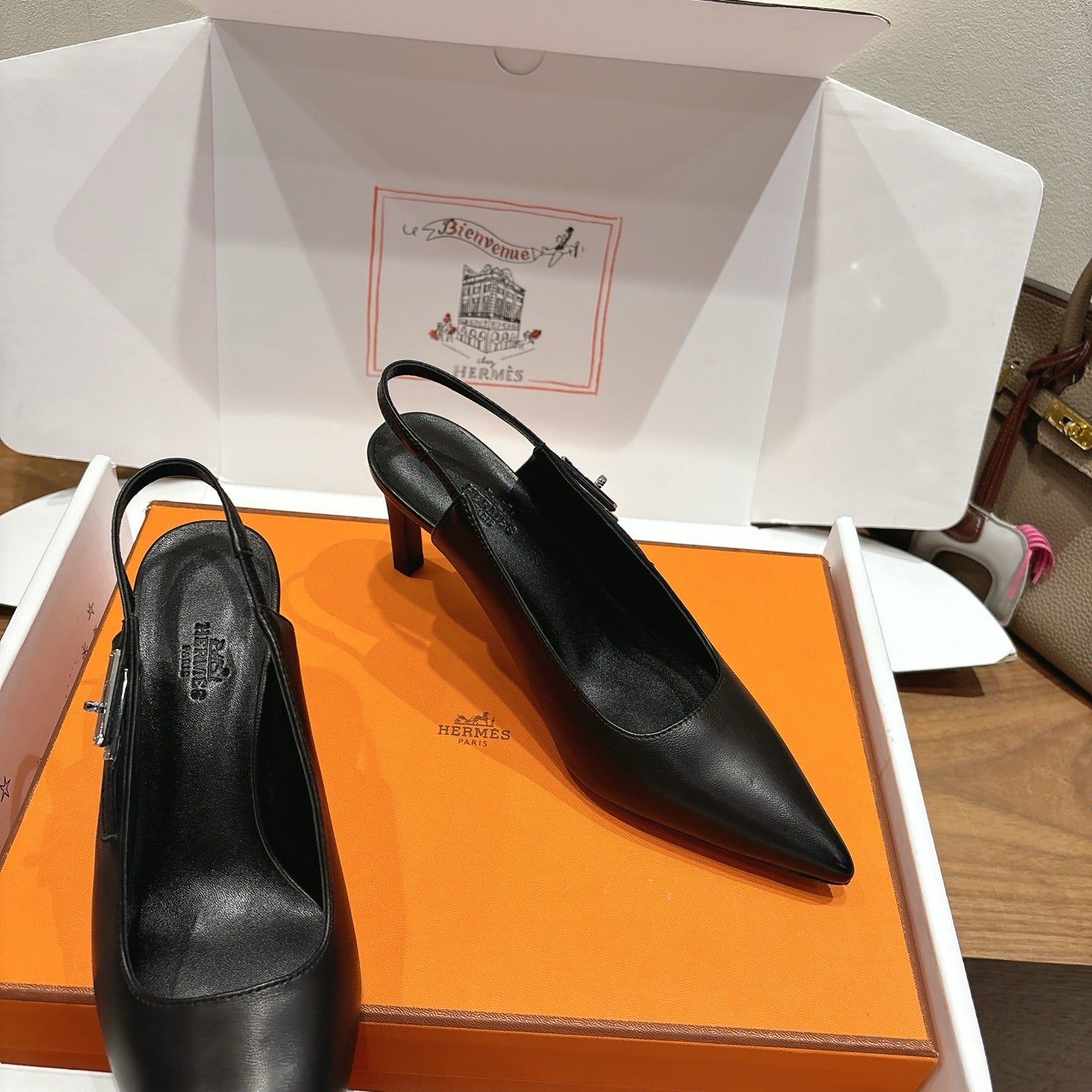 HM Lover Pump 80mm Black Calfskin 429025