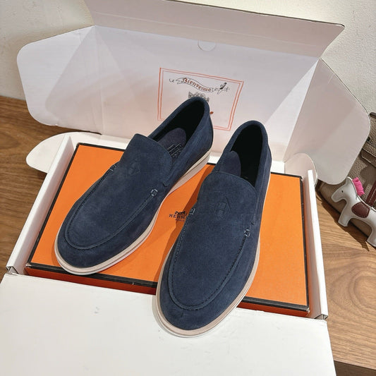 HM Impact Loafers Charcoal Blue Suede 526165