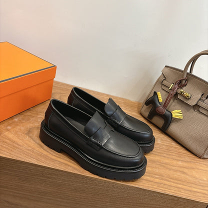 HM 26ss Loafers Black Calfskin 638435
