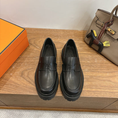 HM 26ss Loafers Black Calfskin 638435