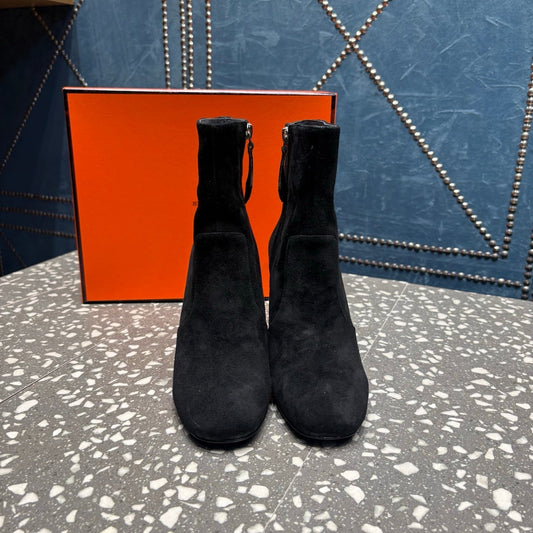 HM Lisa Ankle Boots 80mm Black Suede 531560