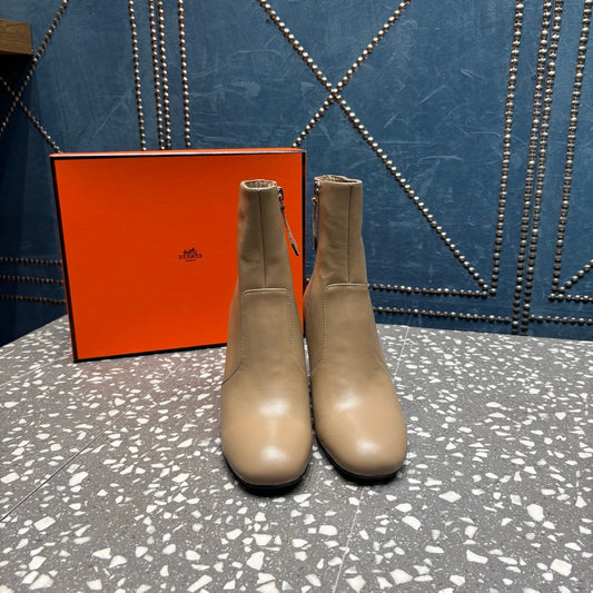 HM Lisa Ankle Boots 80mm Pale Tan Cowhide 531564